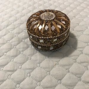 Jewelry box with a prize silver charm